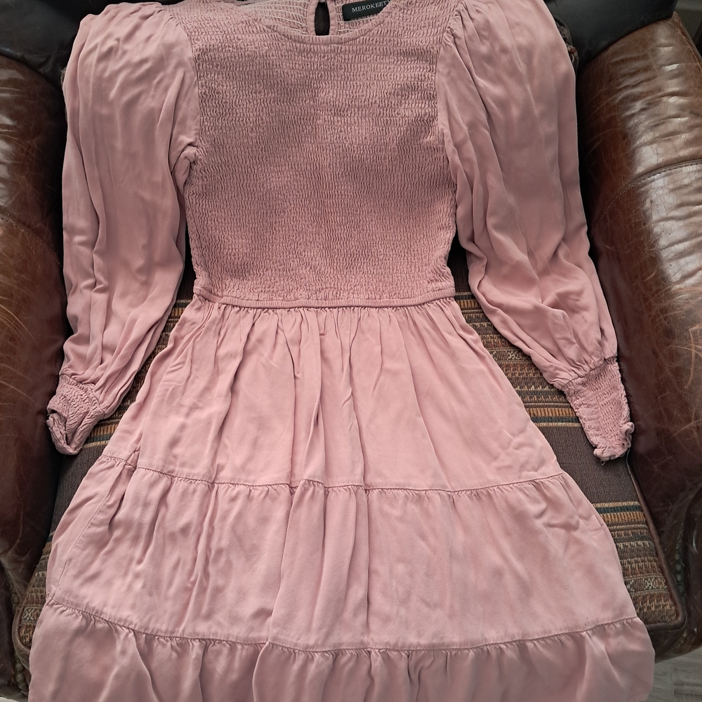 Pink Long Sleeve Dress